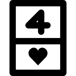 cuatro de corazones icono