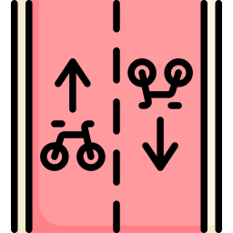 fahrradweg icon