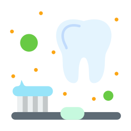 pulizia dei denti icona