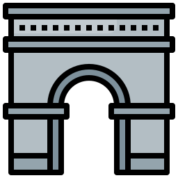 Arch of triumph icon