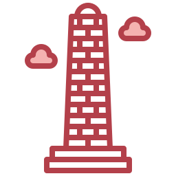 ommuurde obelisk icoon