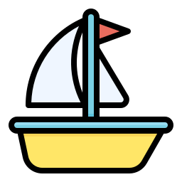 Toy boat icon