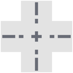 intersection routière Icône