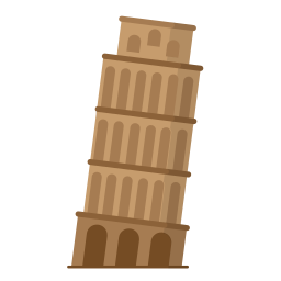 der schiefe turm von pisa icon