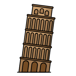 toren van pisa icoon