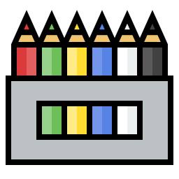lápices de colores icono