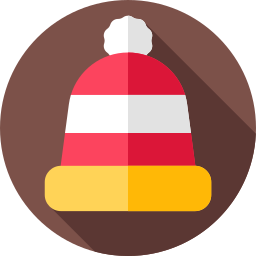 sombrero de invierno icono