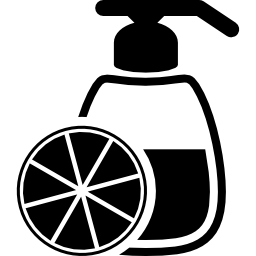Fragrance bottle of citric fruit icon