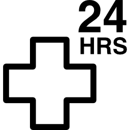 Medical assistance 24 hours icon