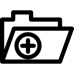 klinikverlaufsordner mit pluszeichen icon