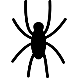 czarny kształt pająka ikona