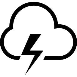 flash de nube icono