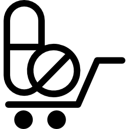 symbole de livraison pharmaceutique avec des médicaments Icône