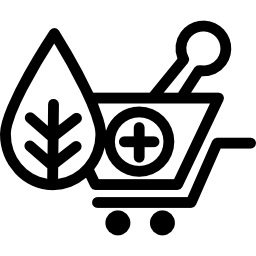 apothekenlieferung von kräutern und mörtel zur herstellung natürlicher gesunder arzneimittel icon