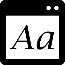 Окно шрифта иконка