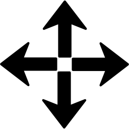 symbol rozprzestrzeniania się strzałki ikona