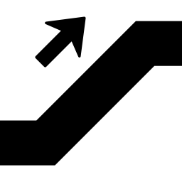 Escalator up sign icon