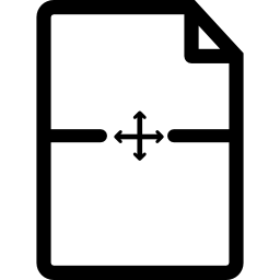 allineamento centrale verticale del documento icona
