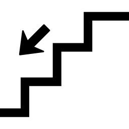 escalier en bas Icône