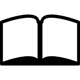 libro abierto en el medio icono
