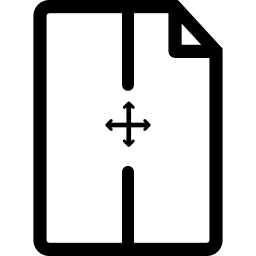 centratura del documento in orizzontale icona