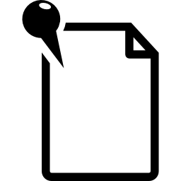 documento appuntato icona
