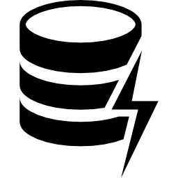 Coin stack with lightning symbol icon
