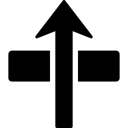 Arrow through icon