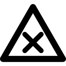 Warning harmful sign icon