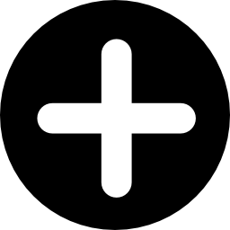 ajouter un bouton avec le symbole plus dans un cercle noir Icône