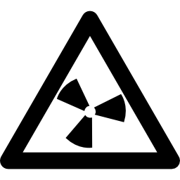 señal de advertencia de radiación icono