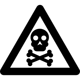 Toxic warning sign icon