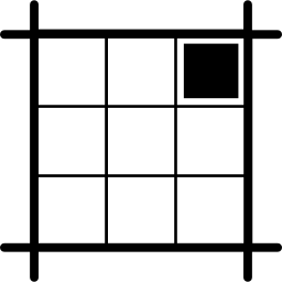 nord-est, disposition de la symbologie, grille des carrés Icône