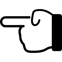 palec dłoni skierowany w lewo ikona
