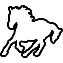 esquema de caballo icono