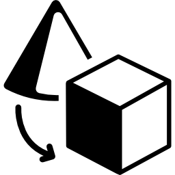 símbolo de interfaz de transformación de objetos icono