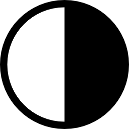 símbolo do círculo de contraste Ícone