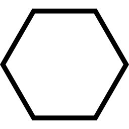 contorno di forma geometrica esagonale icona