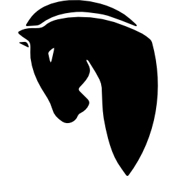 czarna głowa konia ikona
