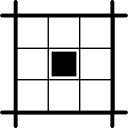 Center square selected in layout grid icon