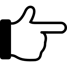 handfinger zeigt nach rechts icon