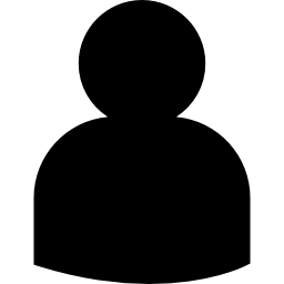 Пользователь черный крупным планом фигура иконка