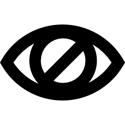 Blind eye sign icon