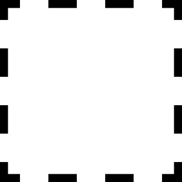 symbole de sélection pour l'interface d'un carré de ligne brisée Icône