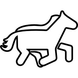 kreskówka zarys konia ikona