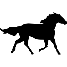 forma de caballo negro icono