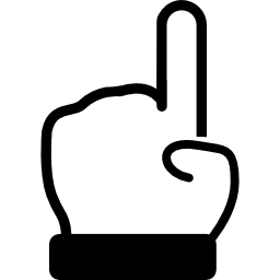 handfinger zeigt nach oben icon