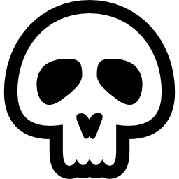 ossa del cranio icona
