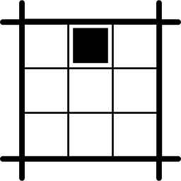 noord-vierkant geselecteerd in lay-out icoon