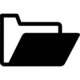 Open folder black and white variant icon